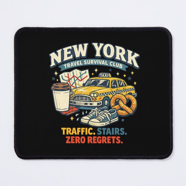 Item preview, New York Travel Survival Club – Funny Retro NYC Tourist Design designed and sold by Concrete Coffee Studio.