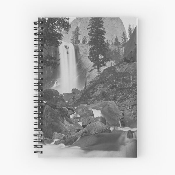 Item preview, Vintage Piwyac, Vernal Falls, 300 feet, Yosemite National Park fine art black and white photograph circa 1861 by Carleton E. Watkins designed and sold by Astrid Arkhangelsky.