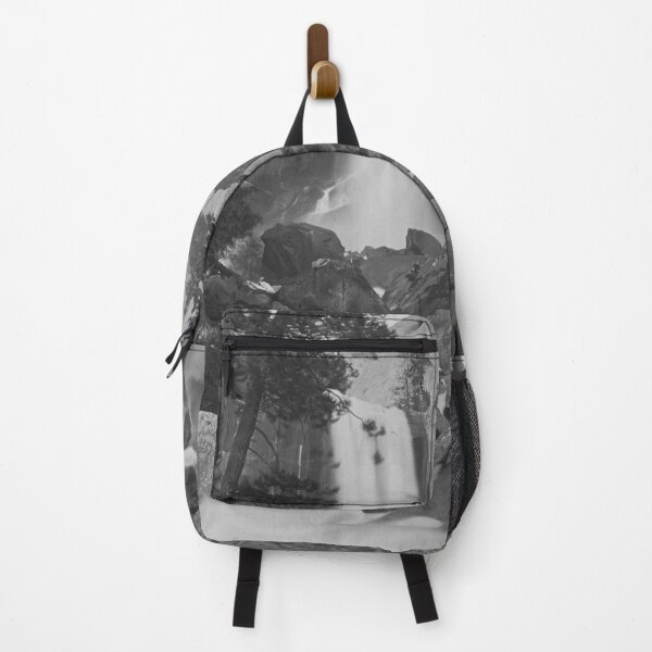Item preview, Vintage Piwyac, Vernal Falls, 300 feet, Yosemite National Park fine art black and white photograph circa 1861 by Carleton E. Watkins designed and sold by Astrid Arkhangelsky.