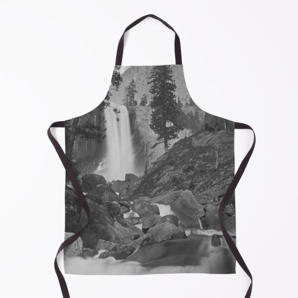 Item preview, Vintage Piwyac, Vernal Falls, 300 feet, Yosemite National Park fine art black and white photograph circa 1861 by Carleton E. Watkins designed and sold by Astrid Arkhangelsky.