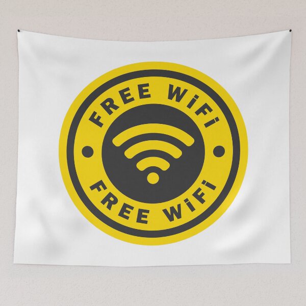 Item preview, Free WiFi Sign Sticker designed and sold by VectorForge Studio.
