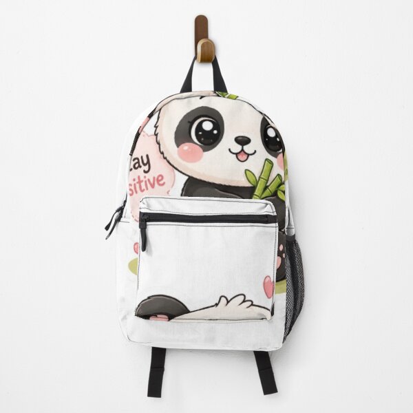 Item preview, Kawaii Panda Stay Positive Sticker | Cute Panda with Bamboo Aesthetic Design designed and sold by Vegasstickers.