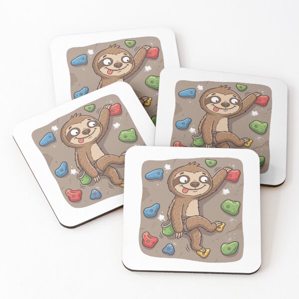 Item preview, Cute sloth rock climbing, funny sports design, Sports Gift designed and sold by BobaTeeStore.