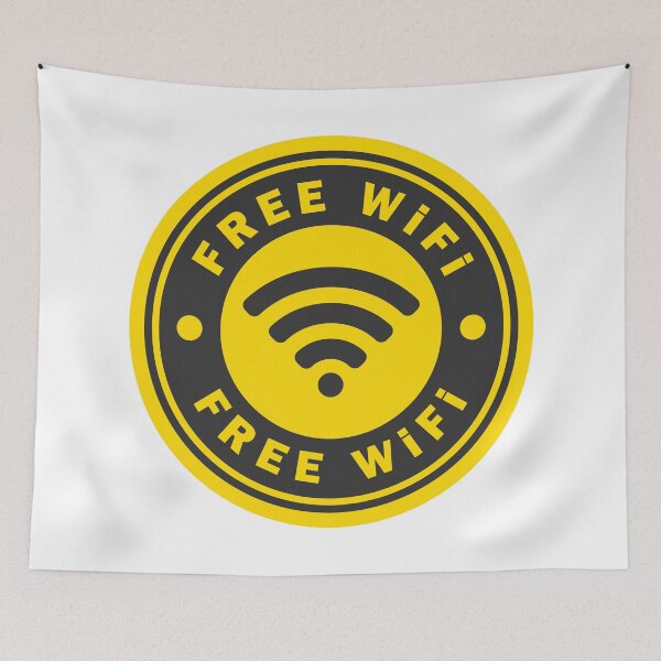 Item preview, Free WiFi Sign Sticker designed and sold by VectorForge Studio.