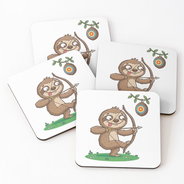 Item preview, Cute sloth archery, funny sports design, Sports Gift designed and sold by BobaTeeStore.