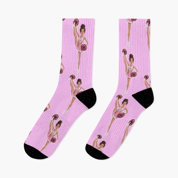 Artikelvorschau, Pink Cheerleader Puppe Juli Aufkleber entworfen und verkauft von Moxie-Cat-Universe.