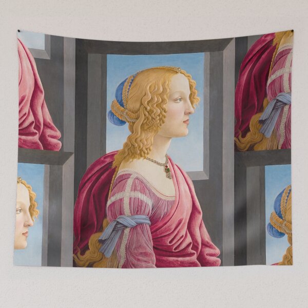 Item preview, Renaissance Lady in Profile with Pearls designed and sold by artofuniverse.
