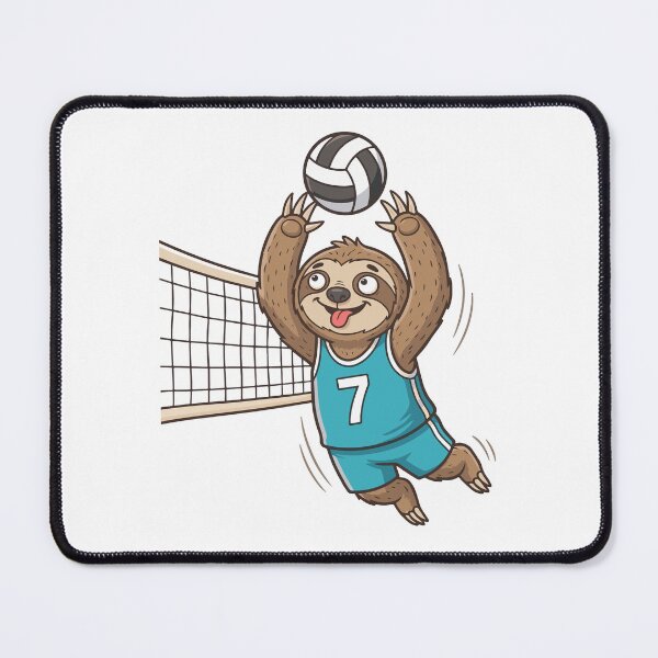 Item preview, Cute sloth volleyball player, funny sports design, Sports Gift designed and sold by BobaTeeStore.