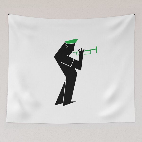 Item preview, Jazz Trumpet Player Silhouette — Cool Jazz Art(Only pictures) designed and sold by R-T-Gracie.