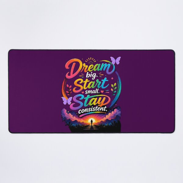 Item preview, Mind And Wellness Quote-Dream Big Start Small Stay Consistent designed and sold by Brewgoodness.