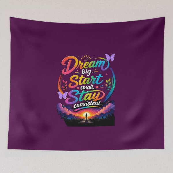 Item preview, Mind  And Wellness  Quote-Dream Big  Start  Small  Stay  Consistent designed and sold by Brewgoodness.