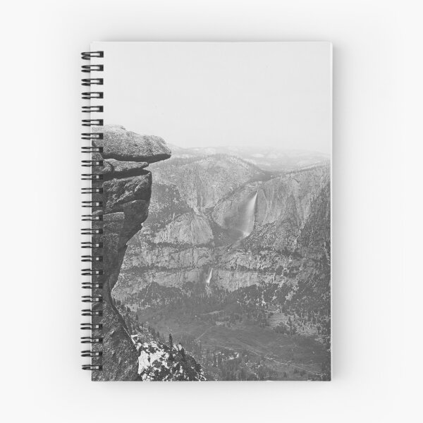 Item preview, The Yosemite Falls, from Glacier Point fine art vintage black and white landscape nature photograph by Carleton E. Watkins designed and sold by Astrid Arkhangelsky.