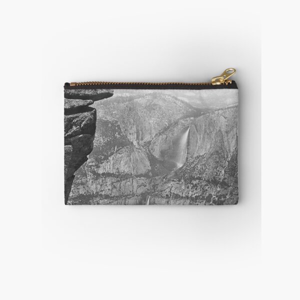 Item preview, The Yosemite Falls, from Glacier Point fine art vintage black and white landscape nature photograph by Carleton E. Watkins designed and sold by Astrid Arkhangelsky.