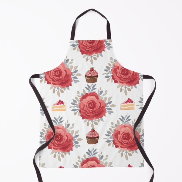 Item preview, Elegant Red Roses and Sweet Cake Seamless Pattern designed and sold by Wawa5656.