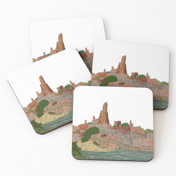 Item preview, Big Thunder Mountain Illustration - Frontierland Mine Train (Theme Park Fan Art) designed and sold by FoolishDreamers.
