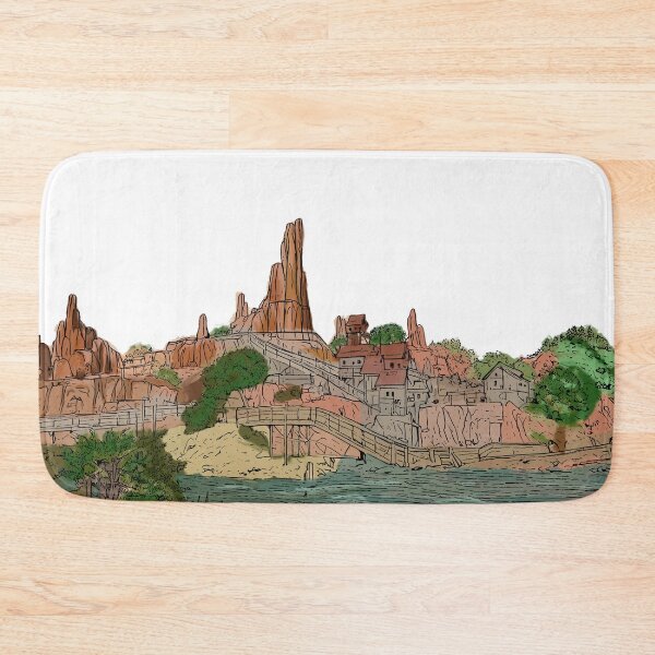 Item preview, Big Thunder Mountain Illustration - Frontierland Mine Train (Theme Park Fan Art) designed and sold by FoolishDreamers.