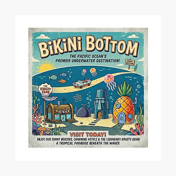 Item preview, WELCOME TO BIKINI BOTTOM designed and sold by Bad-Decisions-Designs.