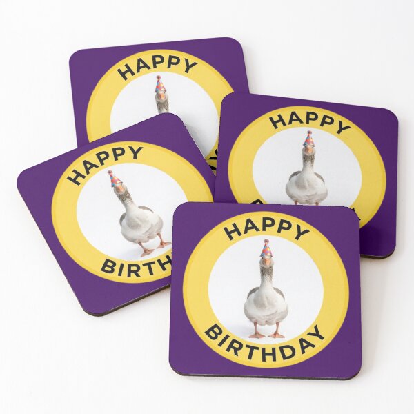 Item preview, Happy Birthday Goose Party Hat Badge designed and sold by fensevenfall.