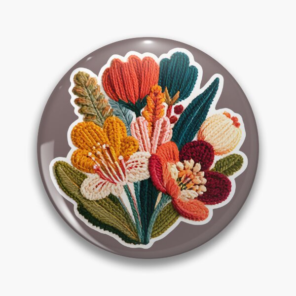 Item preview, Crochet Wildflower Bouquet | Handmade Botanical Floral Embroidery Style designed and sold by KAM-KAM-STORE.
