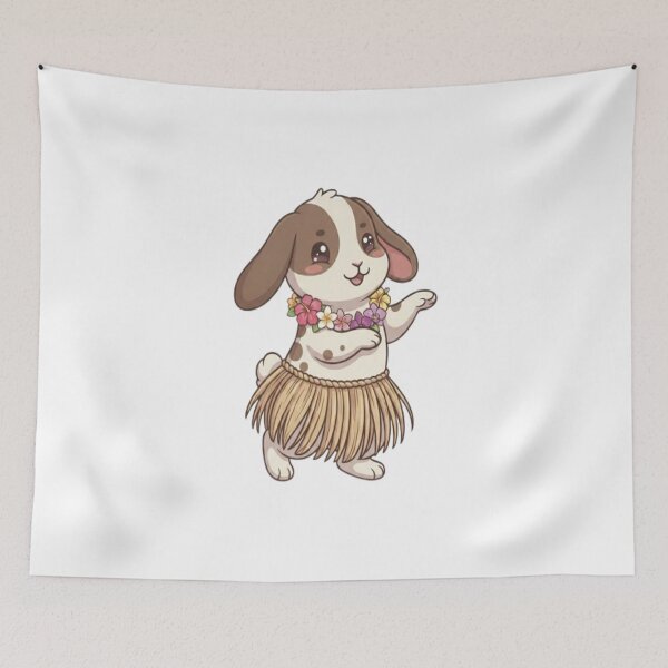 Item preview, Cute Bunny Dancing Hula Luau designed and sold by Ella_Sketch.
