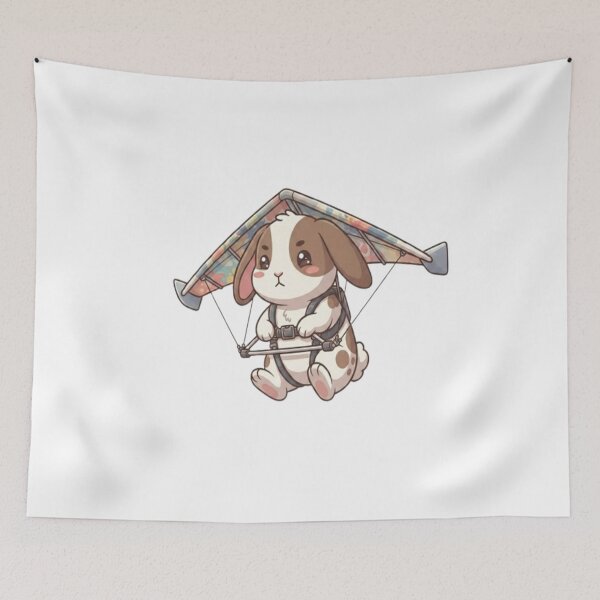 Item preview, Cute Bunny Flying Hang Glider designed and sold by Ella_Sketch.