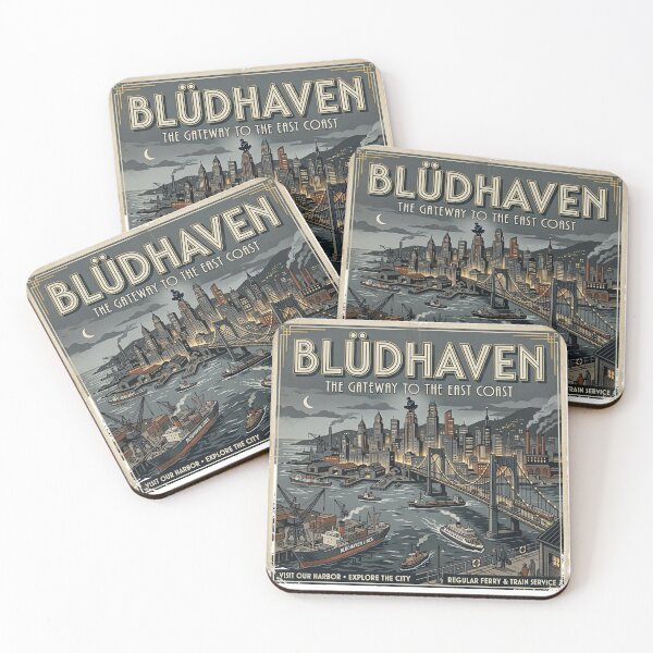 Item preview, BLÜDHAVEN THE GATEWAY TO THE EAST COAST designed and sold by Bad-Decisions-Designs.