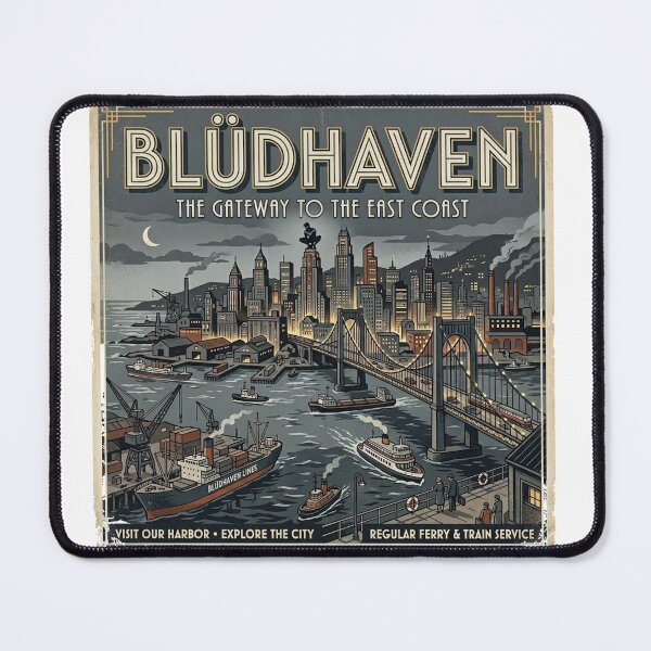Item preview, BLÜDHAVEN THE GATEWAY TO THE EAST COAST designed and sold by Bad-Decisions-Designs.