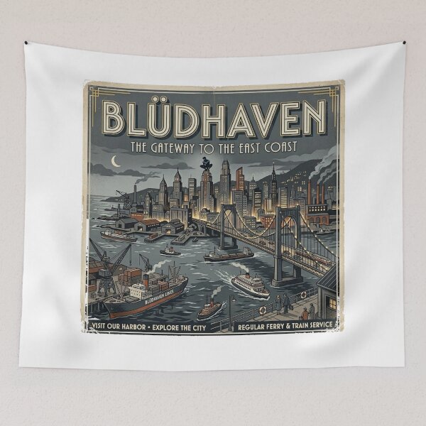 Item preview, BLÜDHAVEN THE GATEWAY TO THE EAST COAST designed and sold by Bad-Decisions-Designs.
