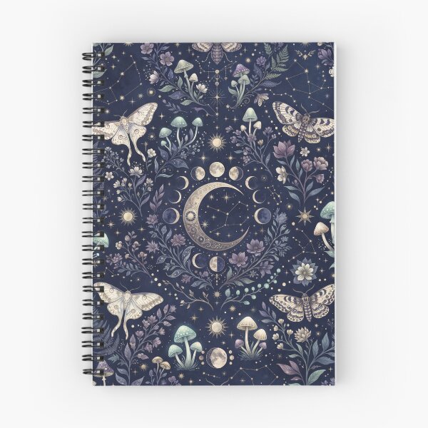 Item preview, Midnight Moon Garden | Mystical Celestial Botanical Seamless Pattern designed and sold by AP Digi Store.