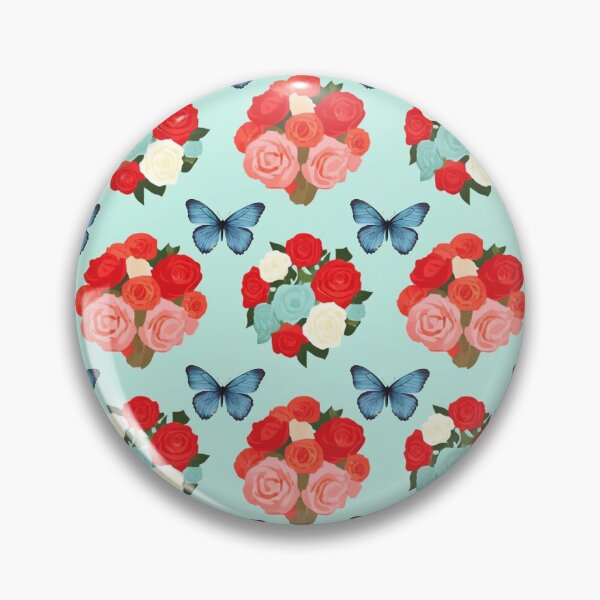 Item preview, Beautiful Roses and Blue Butterflies Seamless Pattern designed and sold by Wawa5656.