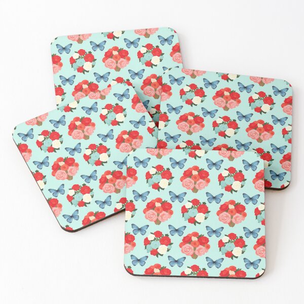 Item preview, Beautiful Roses and Blue Butterflies Seamless Pattern designed and sold by Wawa5656.