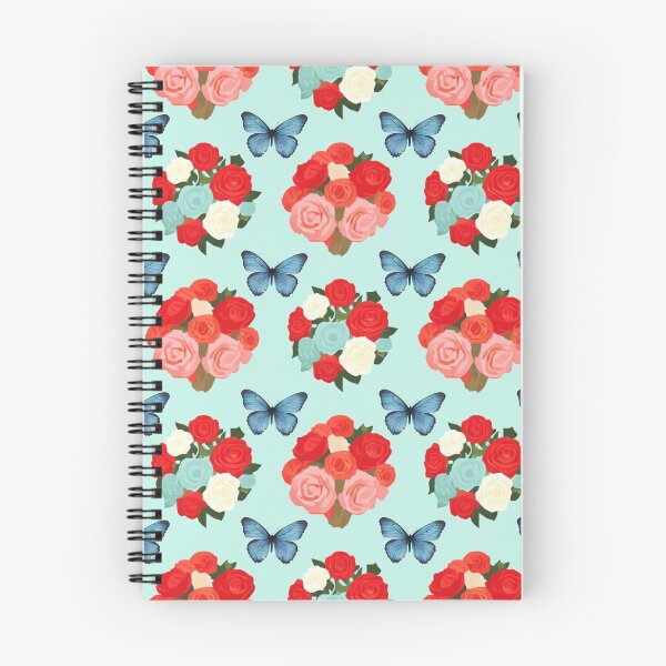 Item preview, Beautiful Roses and Blue Butterflies Seamless Pattern designed and sold by Wawa5656.