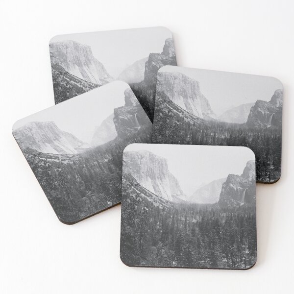 Item preview, The Yosemite Valley from the Mariposa Trail 1865 vintage fine art nature landscape black and white photograph by Carleton E. Watkins designed and sold by Astrid Arkhangelsky.