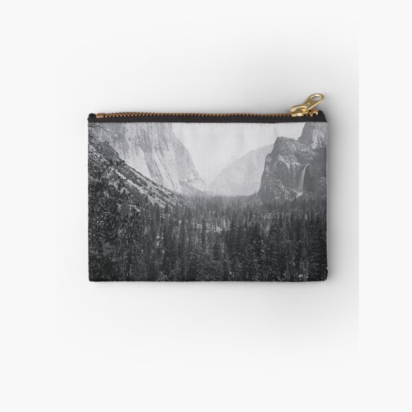 Item preview, The Yosemite Valley from the Mariposa Trail 1865 vintage fine art nature landscape black and white photograph by Carleton E. Watkins designed and sold by Astrid Arkhangelsky.