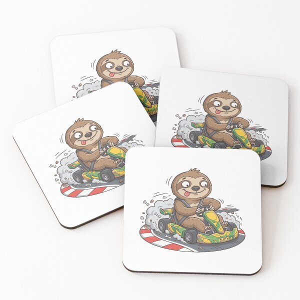 Item preview, Cute sloth Karting, funny sports design, Sports Gift designed and sold by BobaTeeStore.