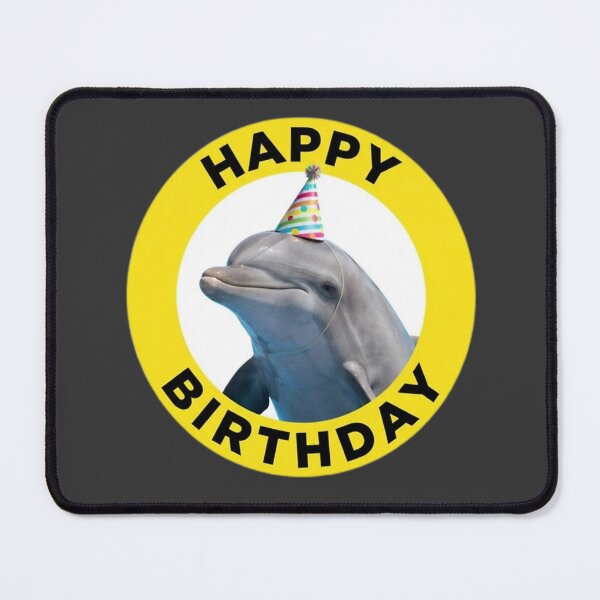 Item preview, Happy Birthday Dolphin Party Hat Badge designed and sold by fensevenfall.