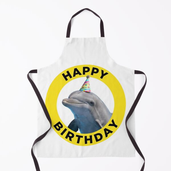 Item preview, Happy Birthday Dolphin Party Hat Badge designed and sold by fensevenfall.