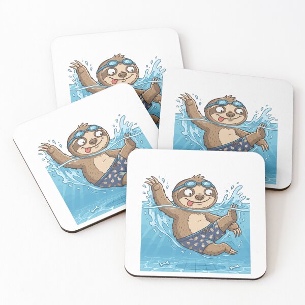 Item preview, Cute sloth swimming, funny sports design, Sports Gift designed and sold by BobaTeeStore.