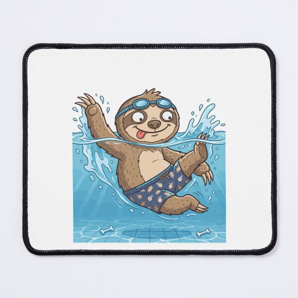 Item preview, Cute sloth swimming, funny sports design, Sports Gift designed and sold by BobaTeeStore.