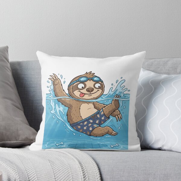 Item preview, Cute sloth swimming, funny sports design, Sports Gift designed and sold by BobaTeeStore.