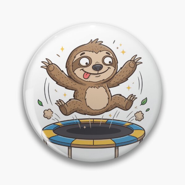 Item preview, Cute sloth trampolining, funny sports design, Sports Gift designed and sold by BobaTeeStore.