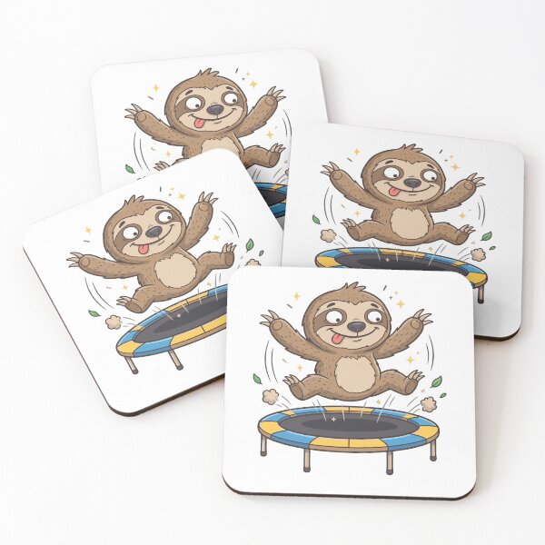 Item preview, Cute sloth trampolining, funny sports design, Sports Gift designed and sold by BobaTeeStore.