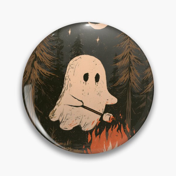 Item preview, Campfire Ghost Club | Cute Spooky Camping Halloween Ghost Illustration designed and sold by KAM-KAM-STORE.