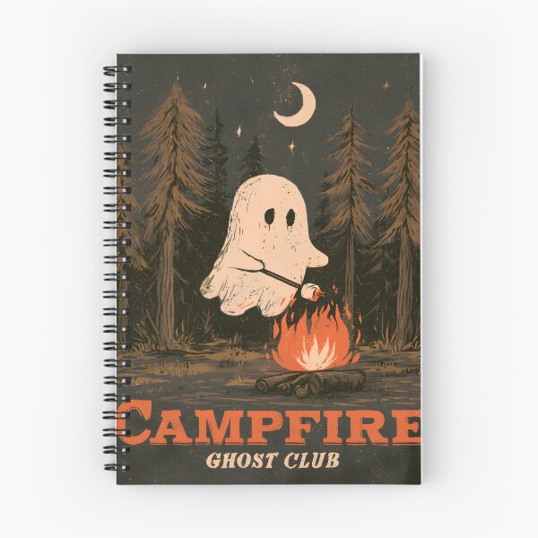 Item preview, Campfire Ghost Club | Cute Spooky Camping Halloween Ghost Illustration designed and sold by KAM-KAM-STORE.