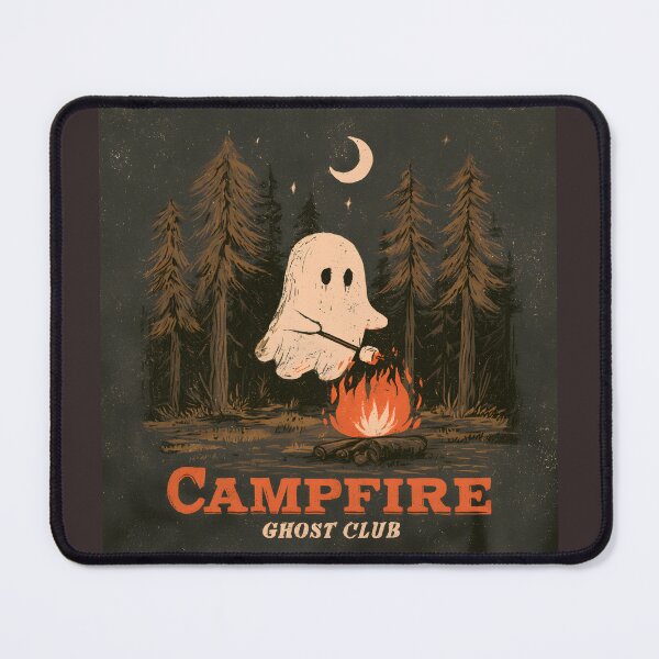 Item preview, Campfire Ghost Club | Cute Spooky Camping Halloween Ghost Illustration designed and sold by KAM-KAM-STORE.