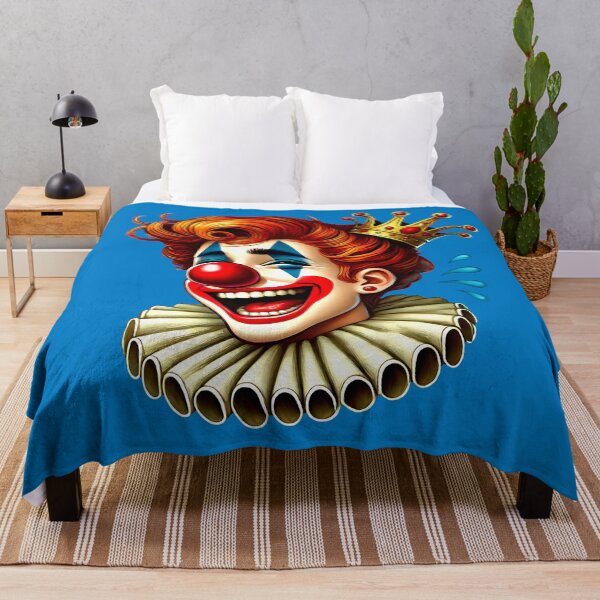 Item preview, A clown with a crown and ruff laughs from the heart. designed and sold by Segasprojects.