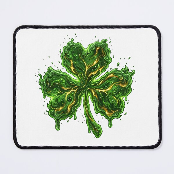 Item preview, Glowing Green Slime Shamrock designed and sold by Bad-Decisions-Designs.