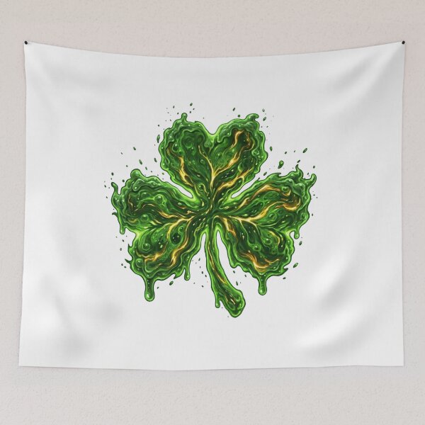 Item preview, Glowing Green Slime Shamrock designed and sold by Bad-Decisions-Designs.