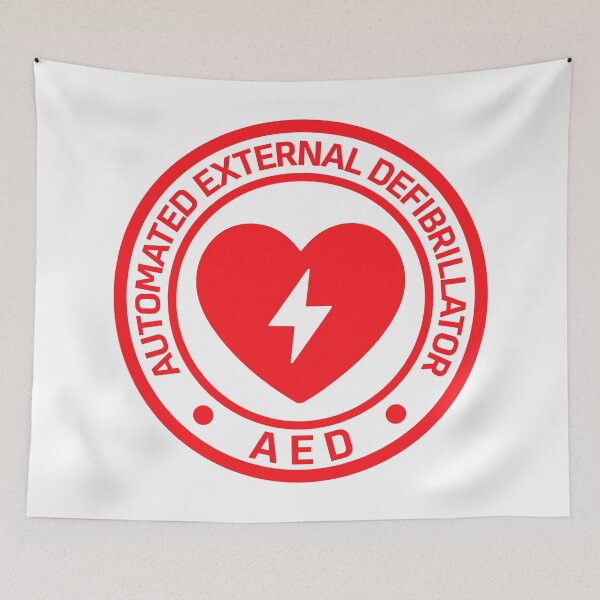 Item preview, Automated External Defibrillator AED Sign Sticker designed and sold by VectorForge Studio.