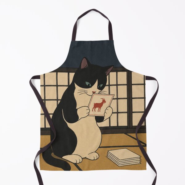 Item preview, Cat Writing New Year Cards — Nengajo No. 5 | Ukiyo-e Woodblock designed and sold by Planthem.